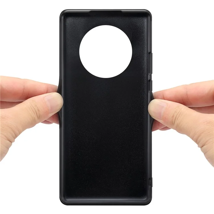 DENIOR Für Huawei Mate 60 Pro / 60 Pro+ Hülle Elastischer Kartenhalter PU-Leder beschichtetes TPU+PC Telefonabdeckung - Grau