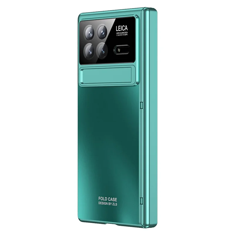 Para Xiaomi Mix Fold 3 5G Capa Suporte PC Eletroplating Capa de Telefone com Película de Tela + Película de Lente - Ciano