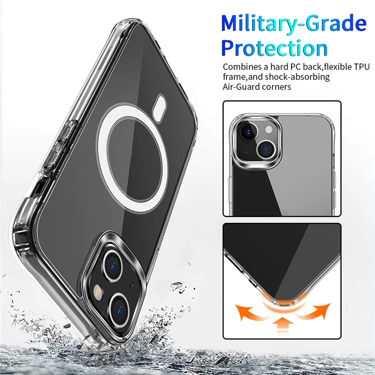 Per Iphone 15 Plus Magnetic Case Compatibile Con Magsafe Tpu+copertura Telefonica Anti-drop Acrilica