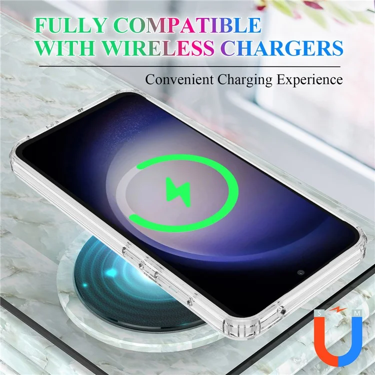 For Samsung Galaxy S23 FE Clear Case Anti-drop Phone Cover Compatible with MagSafe