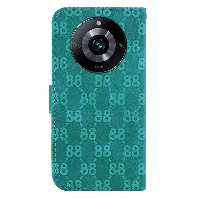 For Realme 11 Pro 5G / 11 Pro+ 5G / Narzo 60 Pro 5G Case PU Leather Double 8-Shape Phone Cover - Green