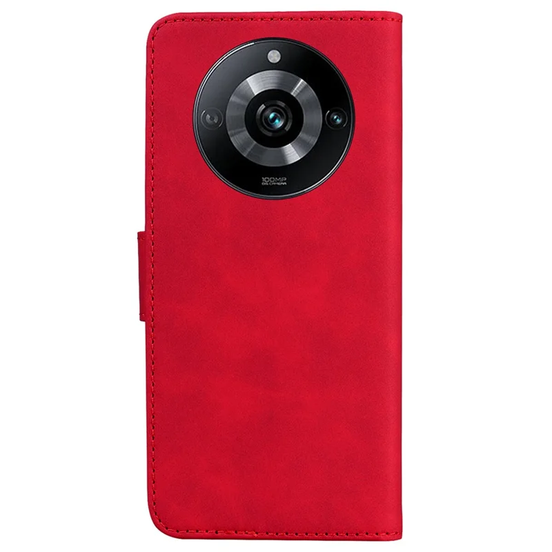 For Realme 11 Pro 5G / 11 Pro+ 5G / Narzo 60 Pro 5G Case Wallet Solid Color Leather Phone Cover - Red