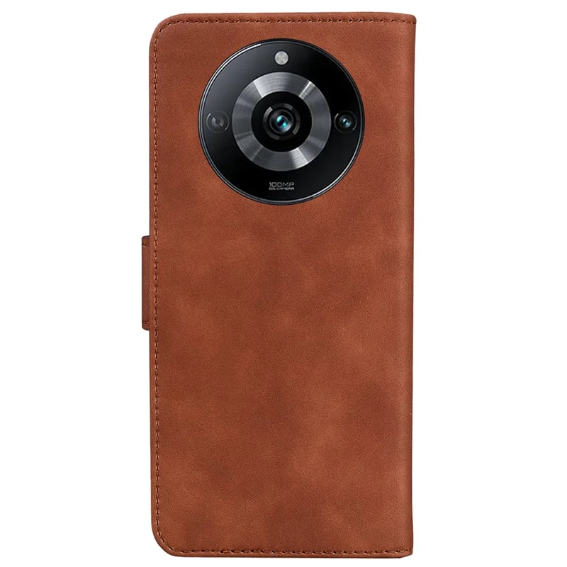 For Realme 11 Pro 5G / 11 Pro+ 5G / Narzo 60 Pro 5G Case Wallet Solid Color Leather Phone Cover - Brown