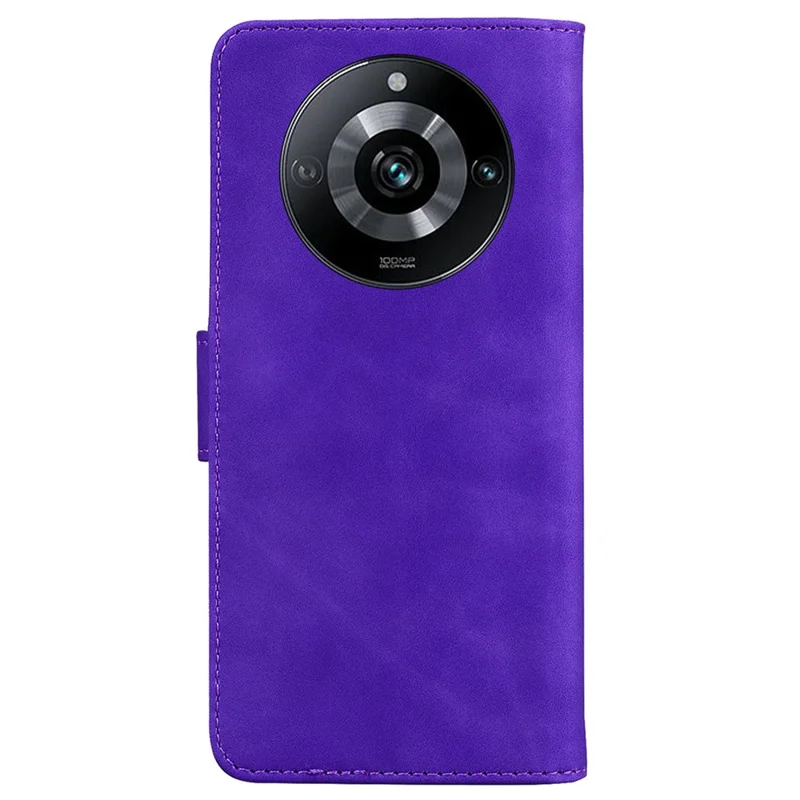 For Realme 11 Pro 5G / 11 Pro+ 5G / Narzo 60 Pro 5G Case Wallet Solid Color Leather Phone Cover - Purple