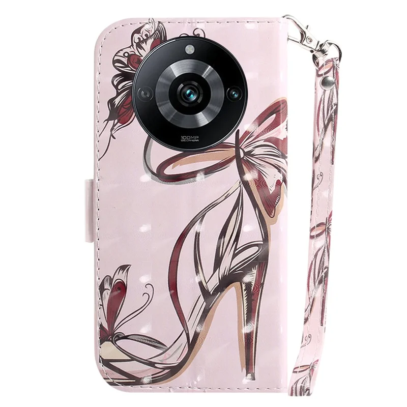 For Realme 11 Pro 5G / 11 Pro+ 5G / Narzo 60 Pro 5G Case PU Leather Pattern Printing Phone Cover - Butterfly High Heels