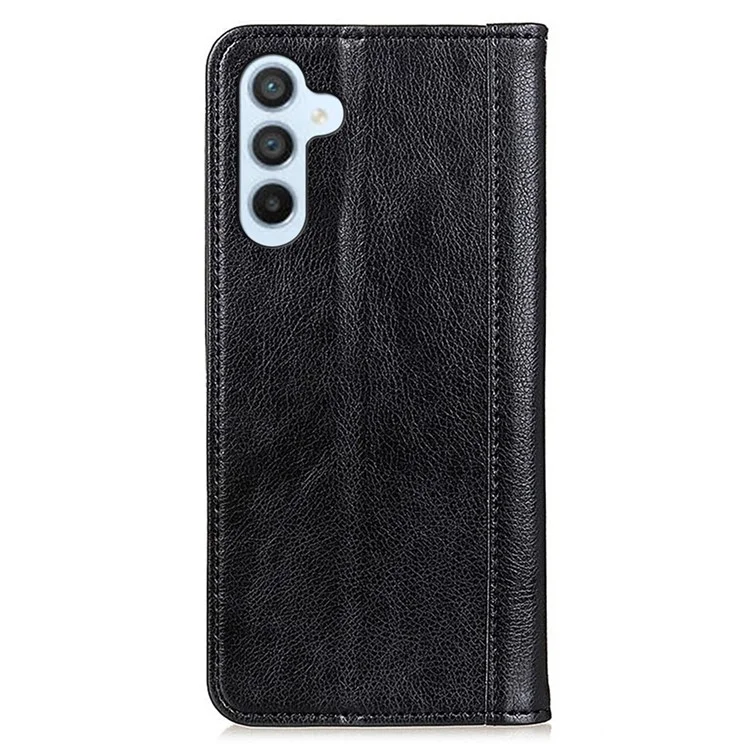 Für Samsung Galaxy A05s 4G Case Anti-Scratch Split Leder Wallet Stand Mobile Phone Shell - Schwarz