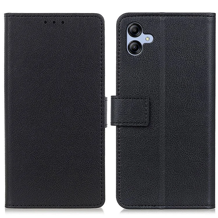 Para Samsung Galaxy A05 4G Case Mobile Phone Cover Leather Wallet Stand Shell - Preto