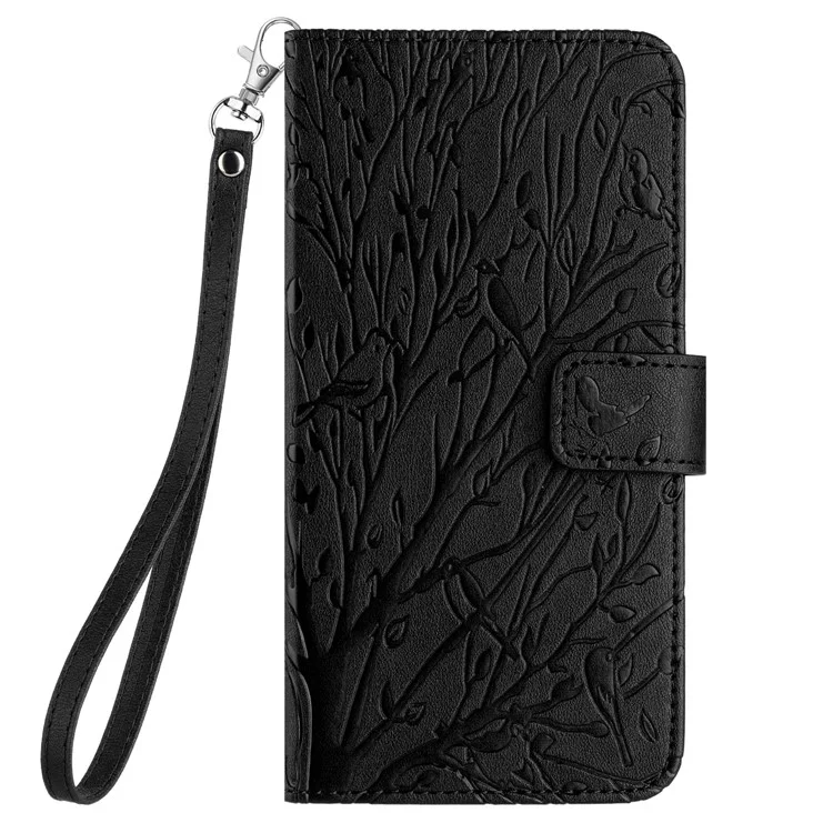 Per Oppo A93 5G Case Custodia a Portafoglio in Pelle con Motivi Stampati e Protettiva Antiurto - Nero