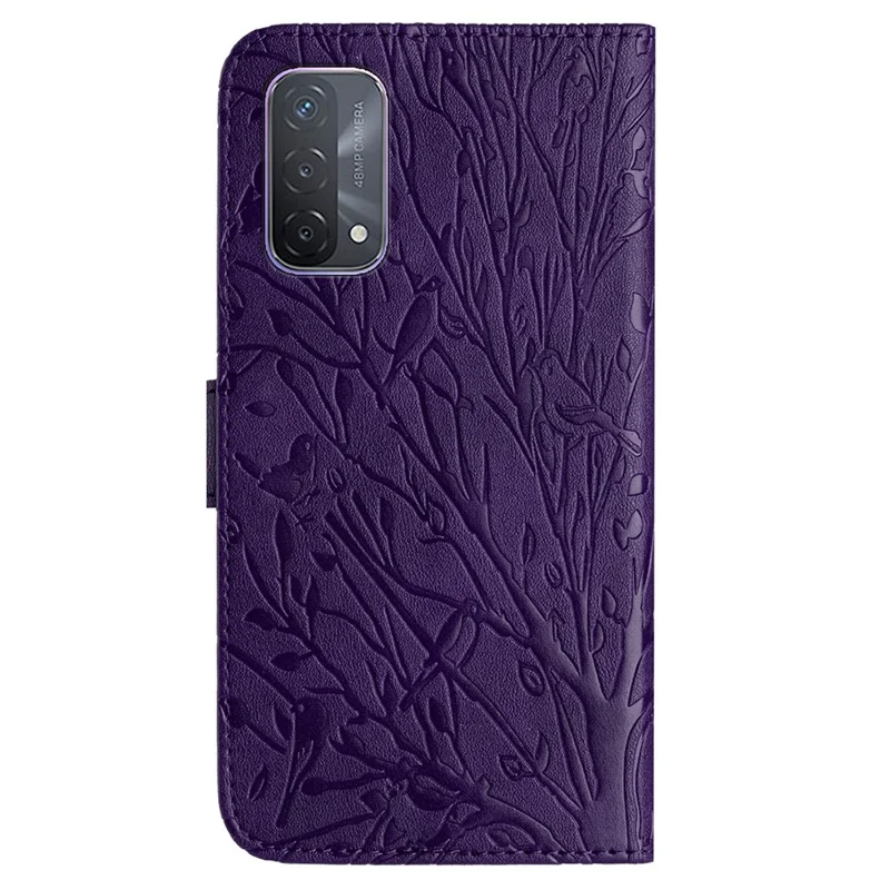 Per Oppo A93 5G Case Custodia Antiurto in Pelle PU Stampata - Viola