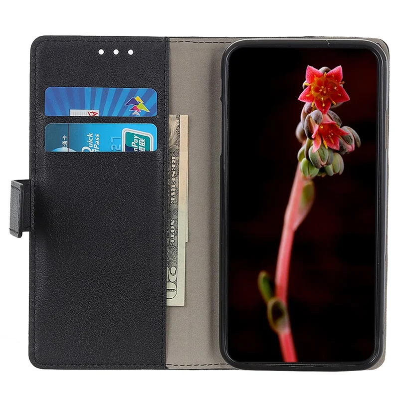 Para Xiaomi 13T / 13T Pro / Redmi K60 Ultra Case Textured Leather Wallet Stand Phone Shell Cover - Preto