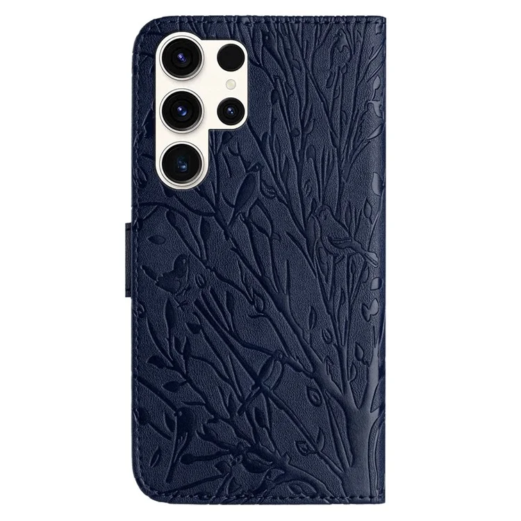 Для Samsung Galaxy S23 Ultra Кожаный чехол Anti-scratch Wallet Stand Phone Cover - Blue