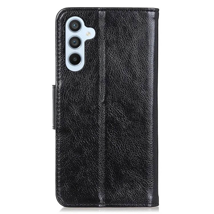 Für Samsung Galaxy A05s 4G Case Nappa Texture Split Leather Stand Wallet Phone Cover - Schwarz