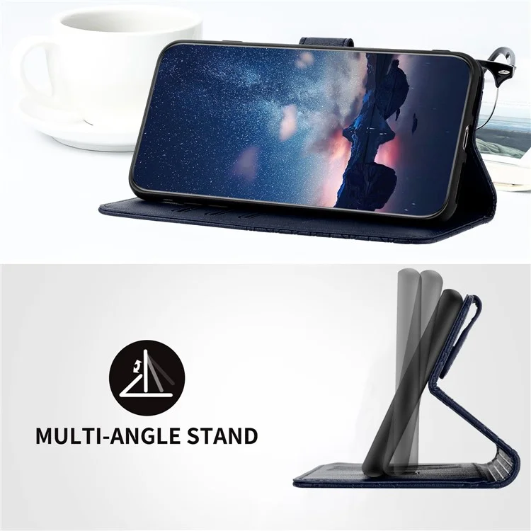 Wallet Leather Phone Cover for Samsung Galaxy A33 5G Case Stand Shell - Blue