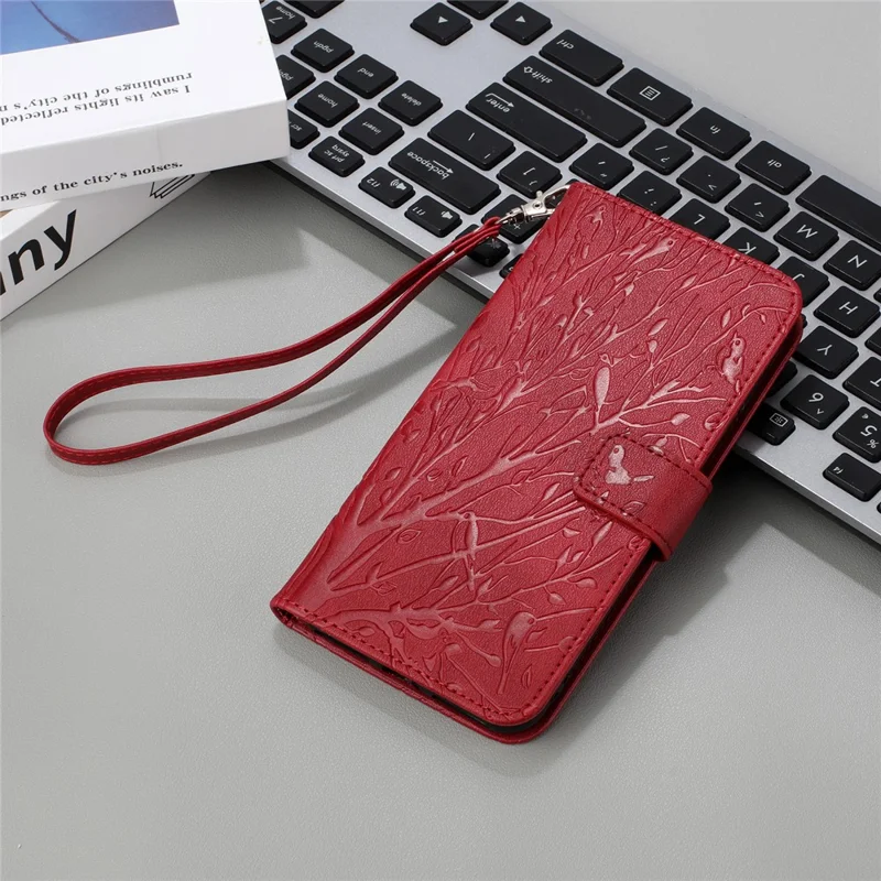 For Samsung Galaxy A23 5G (Global Version) / A23 4G Phone Case PU Leather Wallet Phone Cover - Red