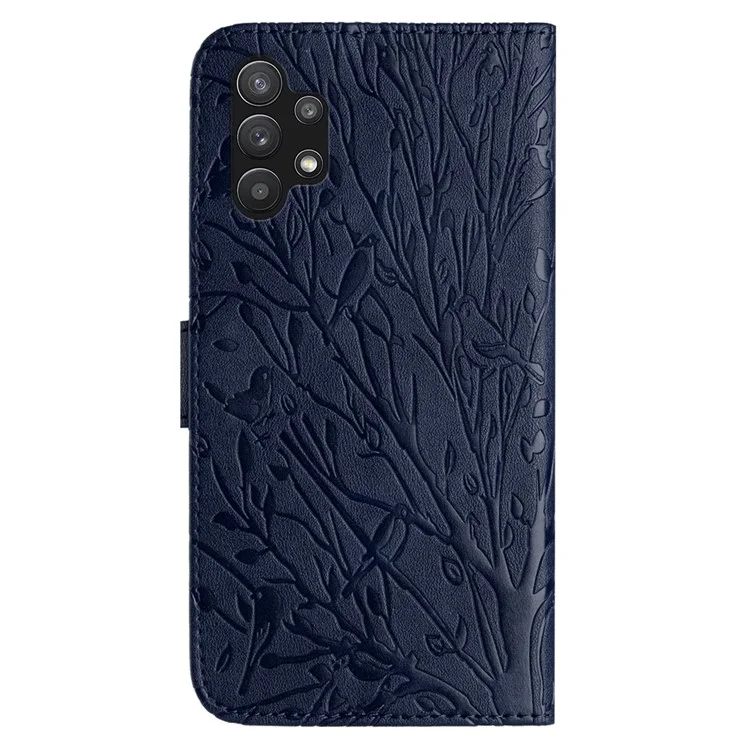 Per Samsung Galaxy A32 5G / M32 5G Case Full Protection Wallet Stand Phone Cover - Blu