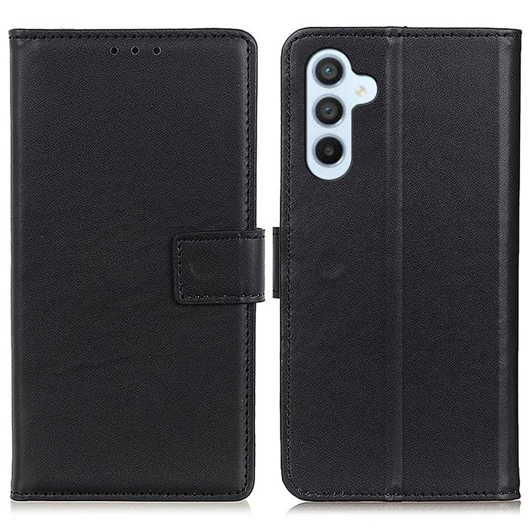 Для Samsung Galaxy A05s 4G Case Anti-Fingerprint Leather Wallet Phone Cover with Stand Function - Black