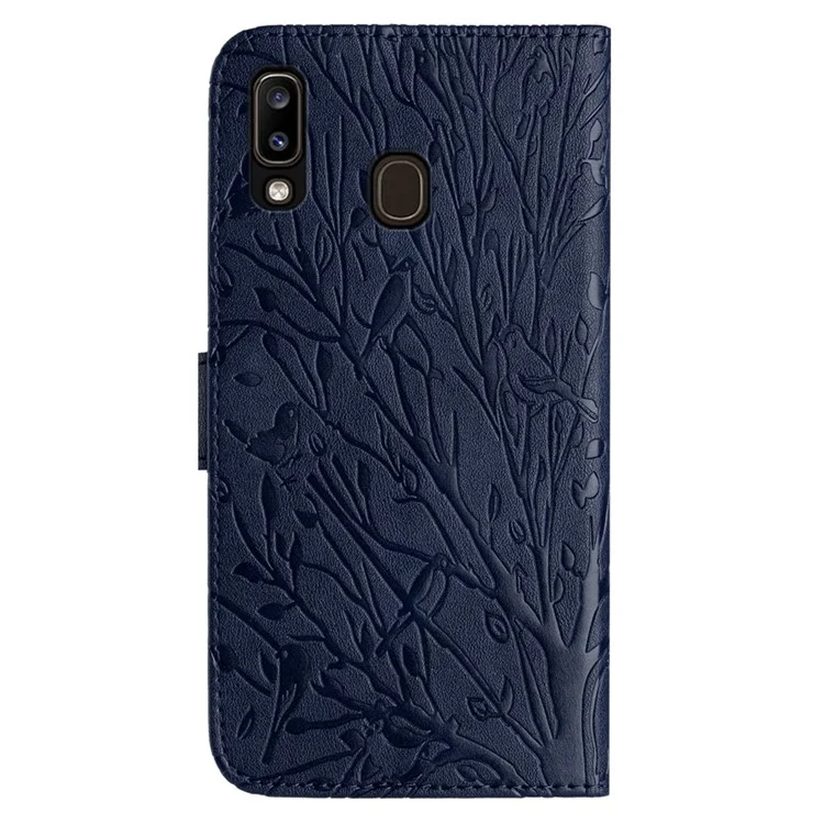 PU Leather Mobile Phone Cover per Samsung Galaxy A40 Case con Wallet Stand - Blu
