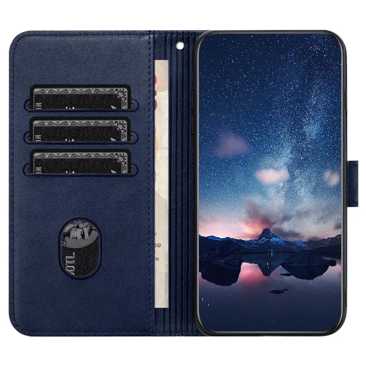 For Samsung Galaxy A51 4G SM-A515 Phone Case Wallet PU Leather Stand Phone Cover - Blue