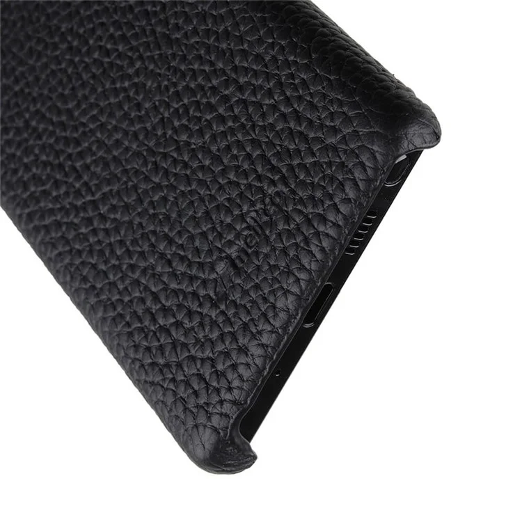 MELKCO Capa de Celular à Prova de Choque para Samsung Galaxy Note20 Ultra / Note20 Ultra 5G, Couro Genuíno de Vaca Revestido de PC Capa Protetora - Verde Meia-Noite