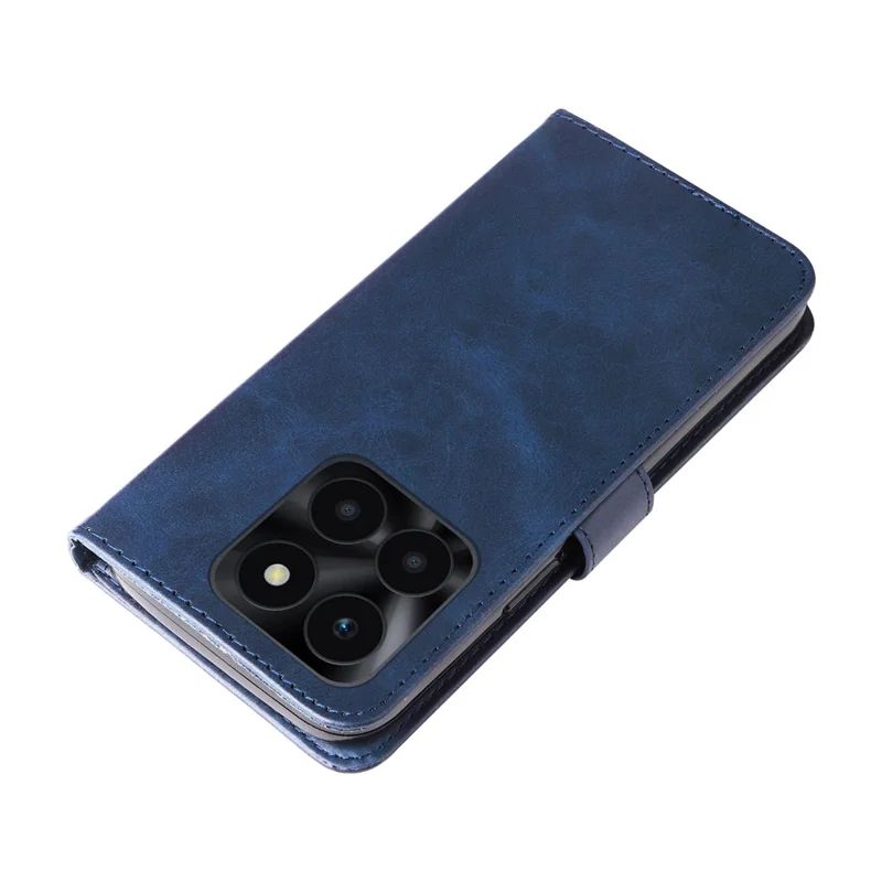 For Honor X6a 4G-Hülle Slim-Fit Handy-Schale Ständer Funktion Brieftasche Cover - Blau