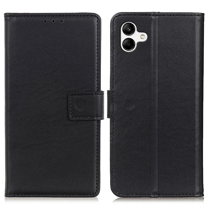 Für Samsung Galaxy A05 4G Hülle Slim-Fit Leder Wallet Hülle mit Ständerfunktion - Schwarz