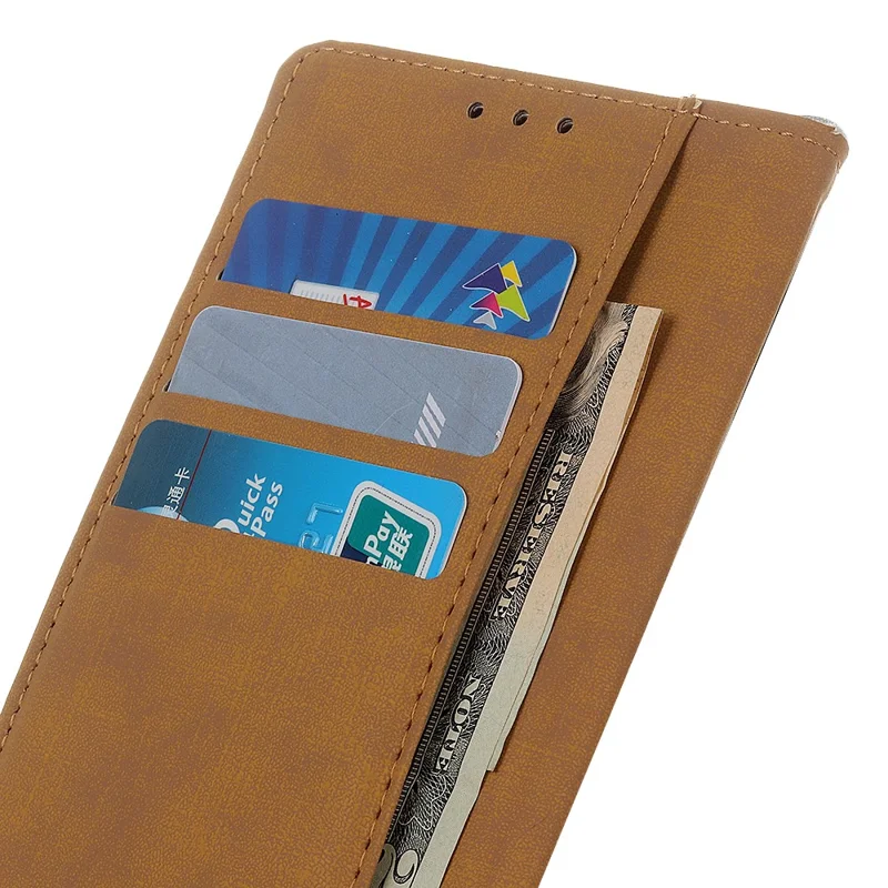 Für Samsung Galaxy A05 4G Hülle Slim-Fit Leder Wallet Hülle mit Ständerfunktion - Schwarz