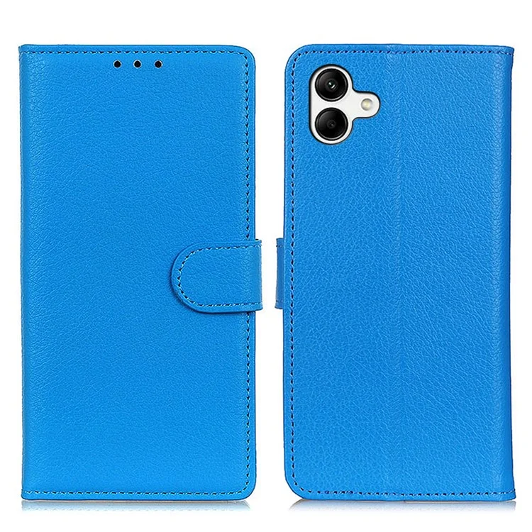 Für Samsung Galaxy A05 4G Case Wallet Stand Litchi Texture PU Leder Handyhülle - Blau