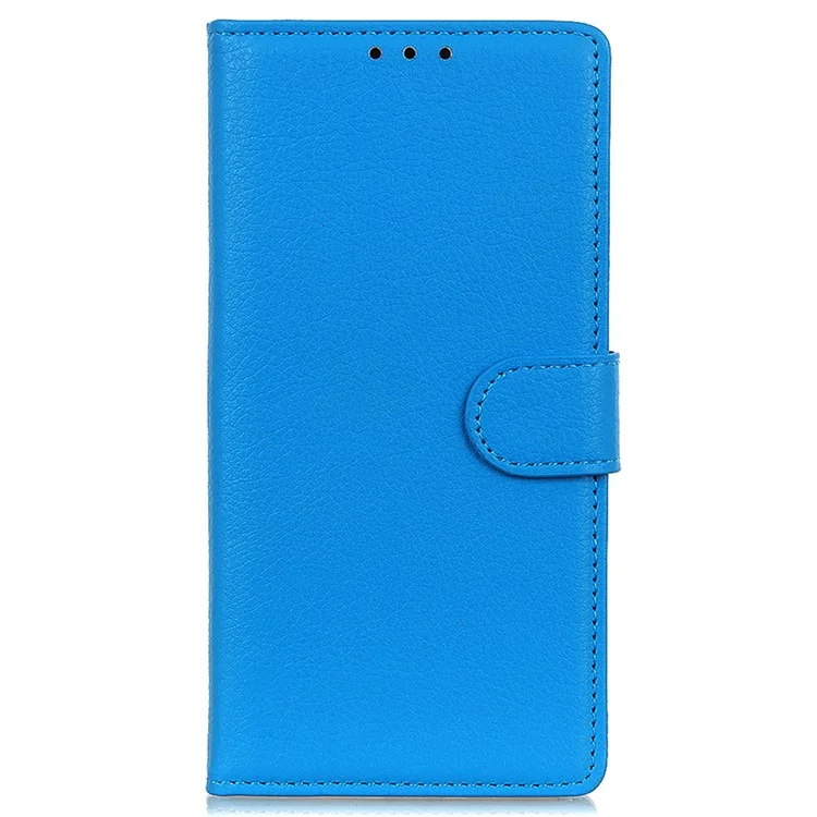 Für Samsung Galaxy A05 4G Case Wallet Stand Litchi Texture PU Leder Handyhülle - Blau