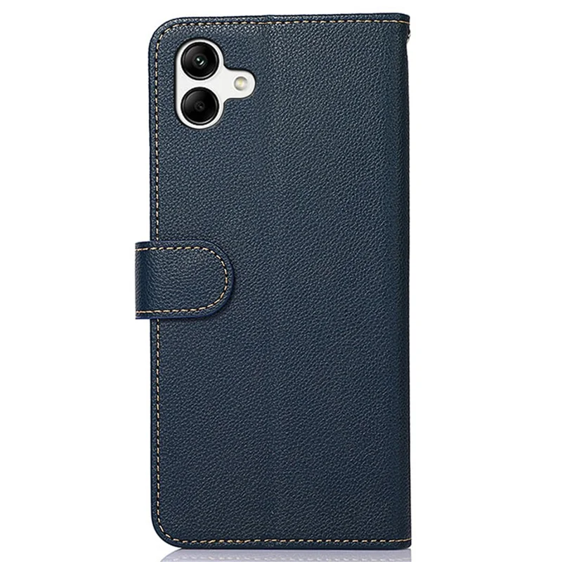 KHAZNEH For Samsung Galaxy A05 4G Case RFID Blocking Wallet PU Leather Phone Stand Cover - Blue