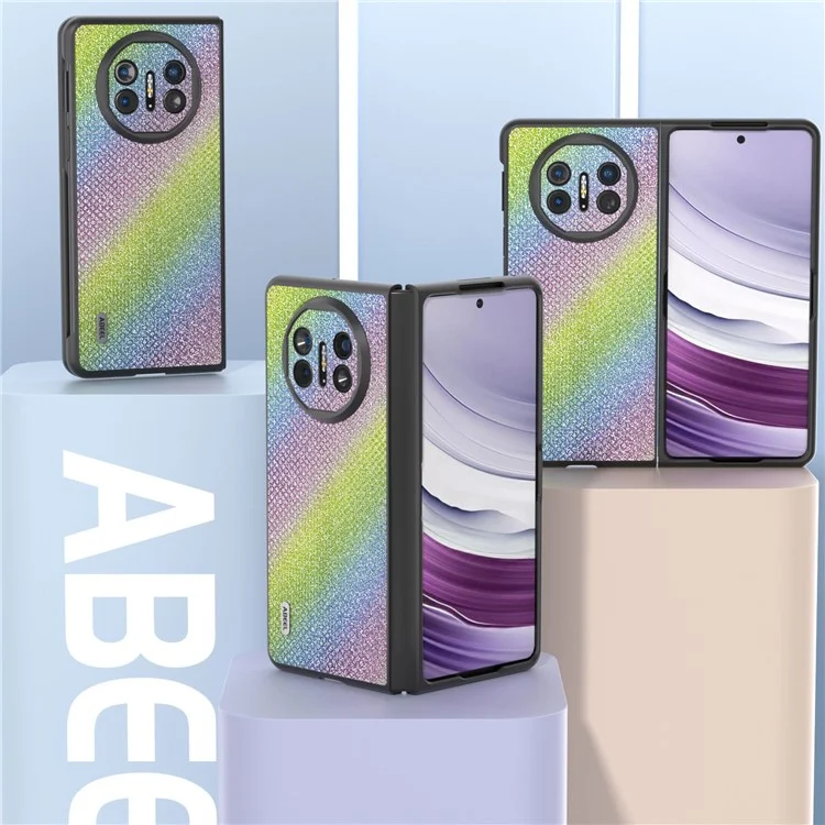 ABEEL для чехла Huawei Mate X5 из искусственной кожи с покрытием из поликарбоната с текстурой из страз - Разноцветный