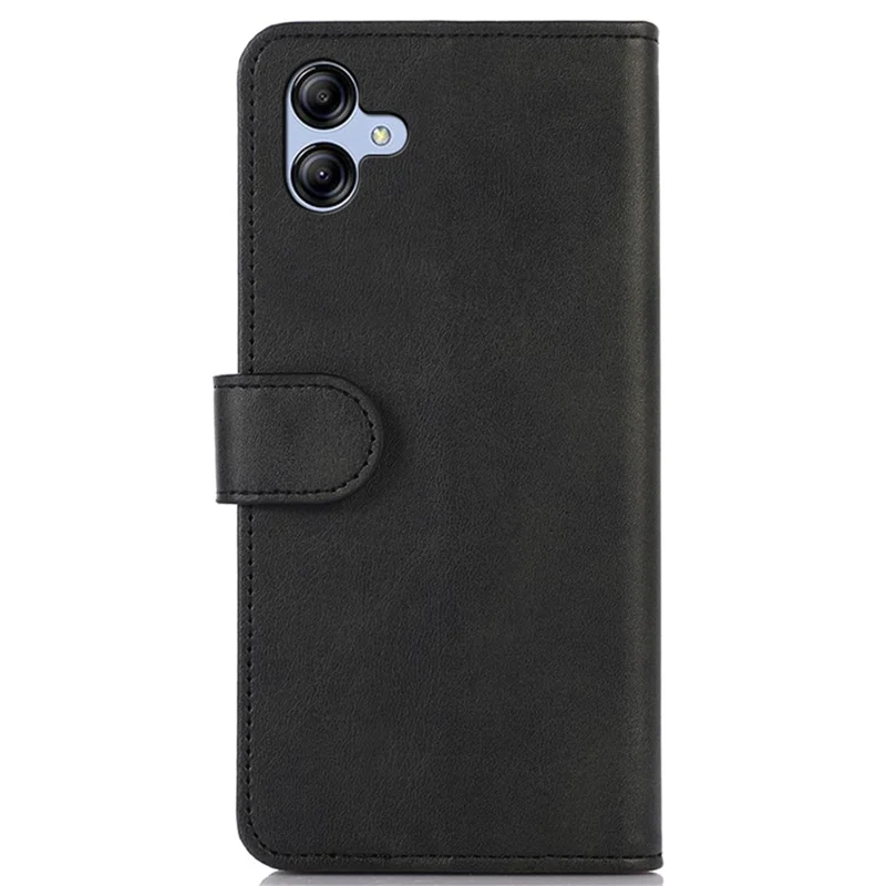 Für Samsung Galaxy A05 4G Hülle Kuhledertextur Anti-Kratzer Leder Smartphone-Ständer Brieftasche - Schwarz