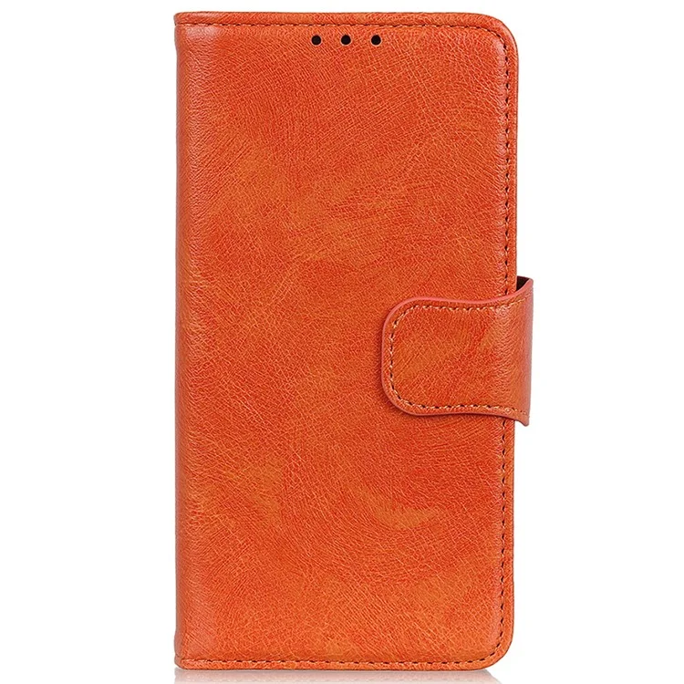 Para Xiaomi Redmi K60 Ultra / 13T / 13T Pro Capa Textura Nappa Couro Split + TPU Capa de Telefone - Laranja