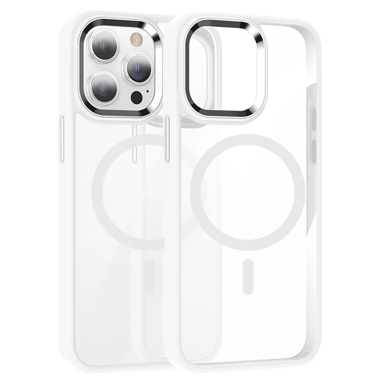 FULEXIN Funda para iPhone 15 Pro Funda de TPU+PC resistente a los golpes compatible con MagSafe - Blanco