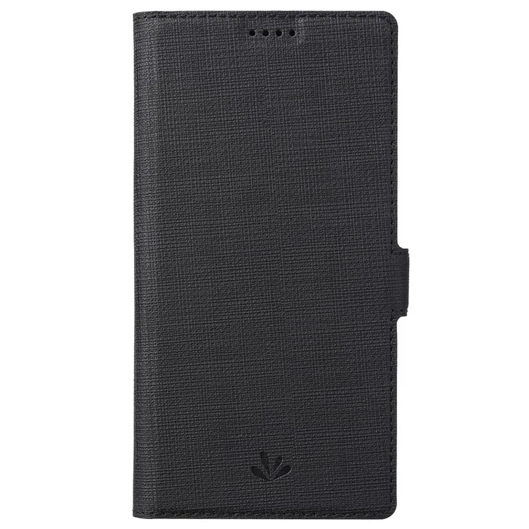 VILI K Series for iPhone 15 Pro Max Case PU Leather Horizontal Stand Phone Cover - Black