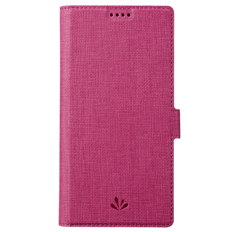 VILI K Series for iPhone 15 Case PU Leather Shockproof Wallet Phone Cover - Rose