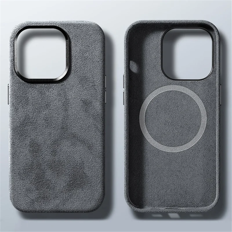 For iPhone 15 Pro Case PC Phone Cover Compatible with MagSafe - Light Grey