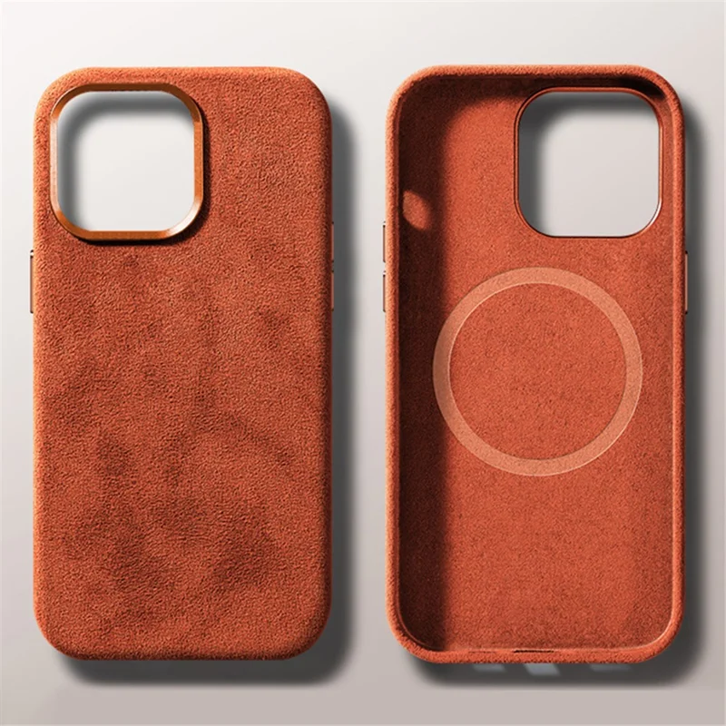 For iPhone 15 Pro Max Case Shockproof PC Phone Cover Compatible with MagSafe - Orange