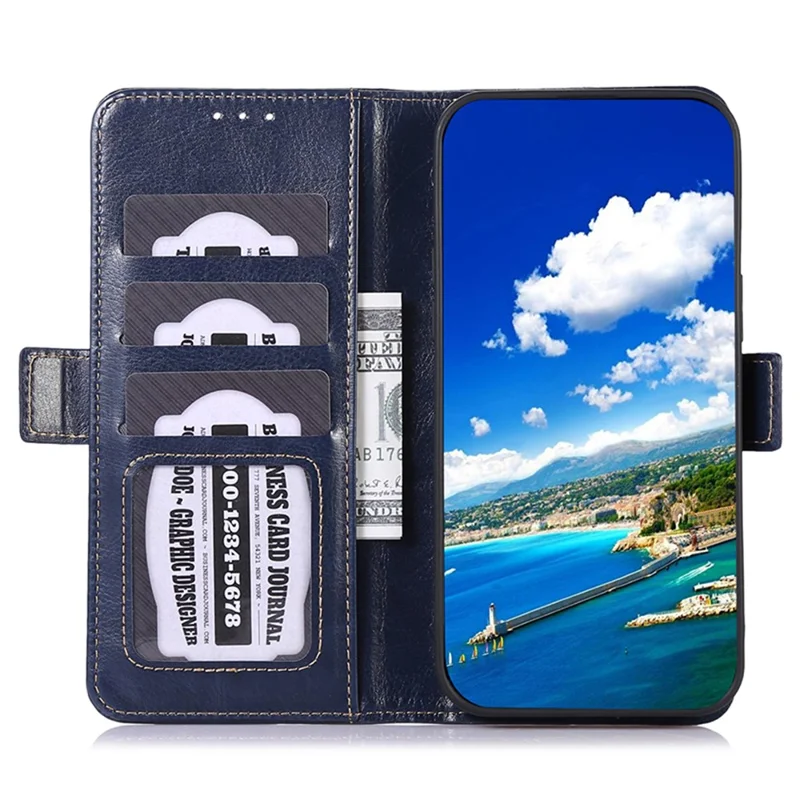 ABEEL For Samsung Galaxy A05 4G Case Full Protection Leather Cover with Wallet Stand - Blue