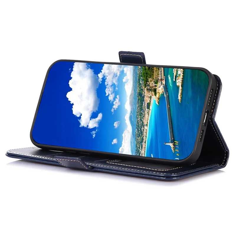 ABEEL For Samsung Galaxy A05 4G Case Full Protection Leather Cover with Wallet Stand - Blue