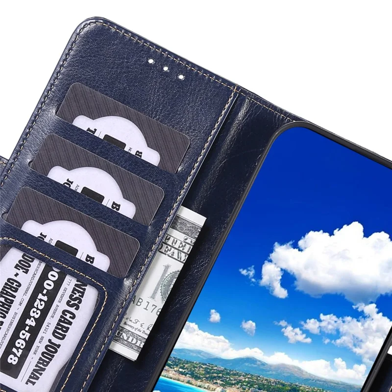 ABEEL For Samsung Galaxy A05 4G Case Full Protection Leather Cover with Wallet Stand - Blue