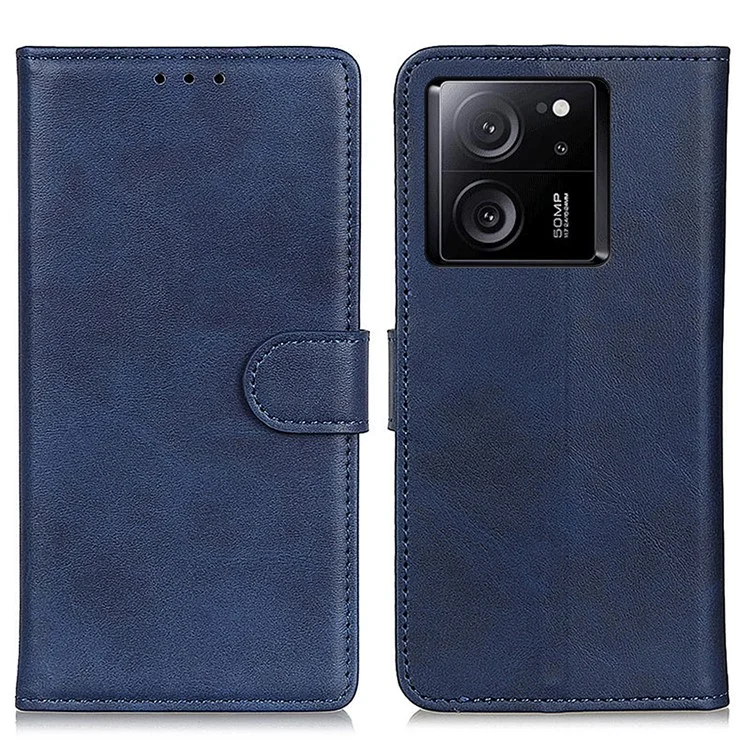 For Xiaomi 13T / 13T Pro / Redmi K60 Ultra Leather Case Wallet Stand Protective Phone Cover - Blue