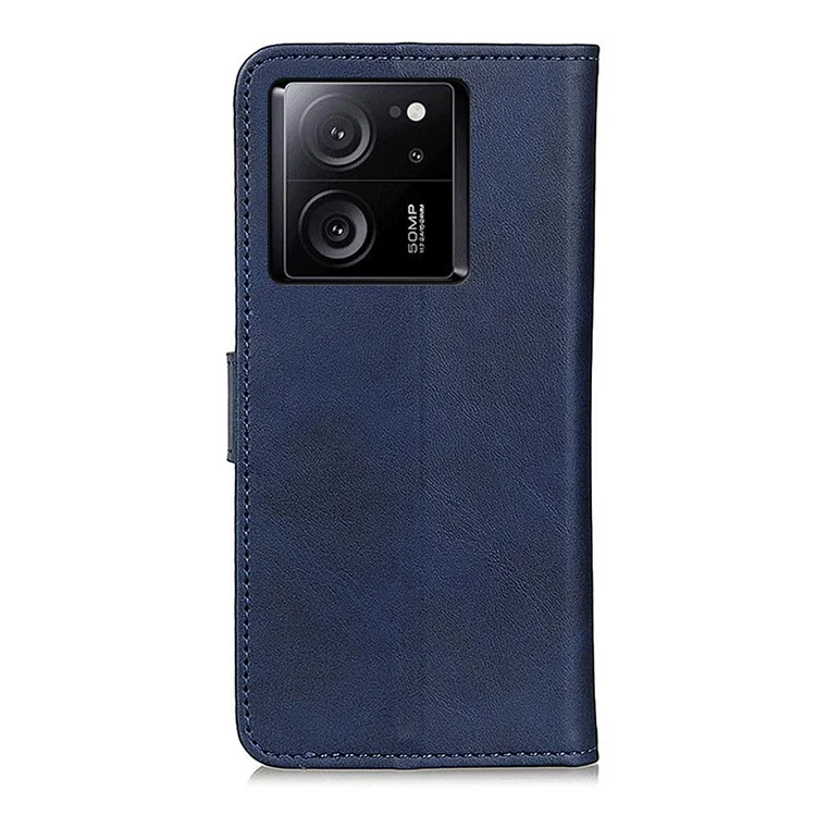 For Xiaomi 13T / 13T Pro / Redmi K60 Ultra Leather Case Wallet Stand Protective Phone Cover - Blue