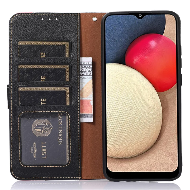 KHAZNEH Para Xiaomi 13T / 13T Pro / Redmi K60 Ultra Funda Bloqueo RFID Funda de Cuero con Soporte para Cartera - Negro