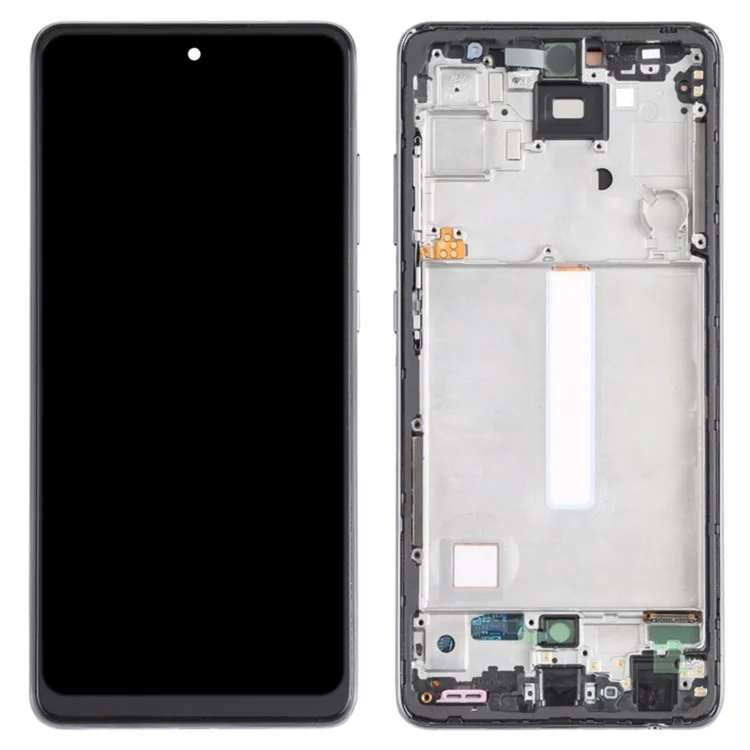 For Samsung Galaxy A52 4G A525 / A52 5G A52 Grade C LCD Screen and Digitizer Assembly + Frame Replacement Part (TFT Technology) (without Logo) - Black