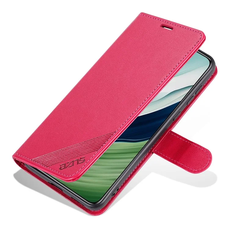 AZNS Para Huawei Mate 60 Pro Case Capa de Carteira de Couro PU de Proteção Total - Vermelho