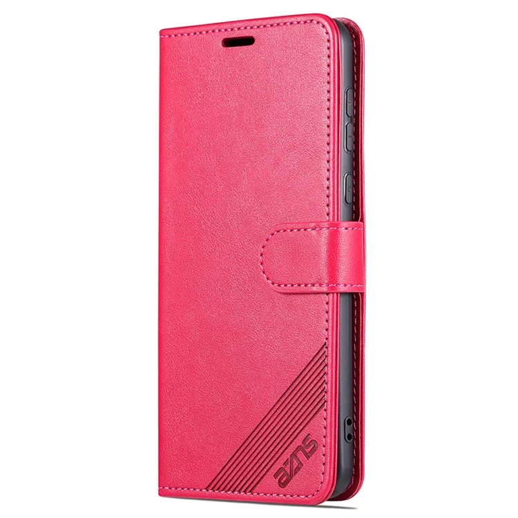 AZNS Para Huawei Mate 60 Pro Case Capa de Carteira de Couro PU de Proteção Total - Vermelho