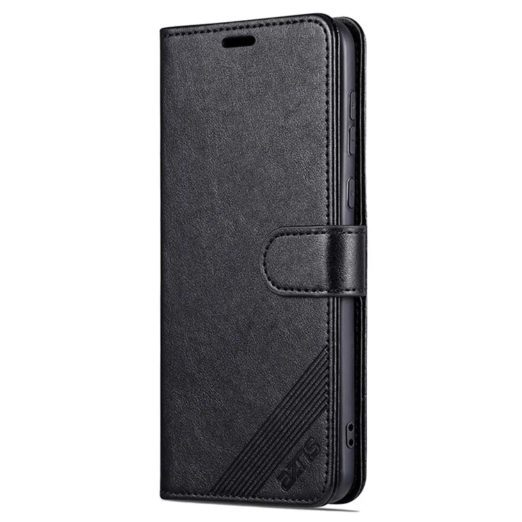 AZNS For Huawei Mate 60 Case PU Leather Phone Cover with Wallet Stand - Black