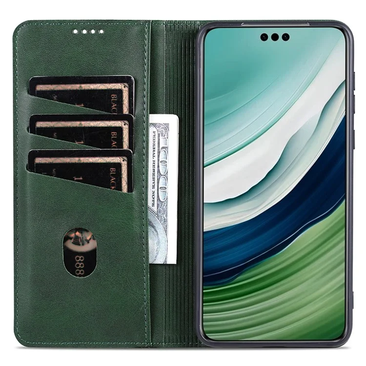 AZNS Per Huawei Mate 60 Pro Case Custodia a Portafoglio Magnetica in Pelle - Verde