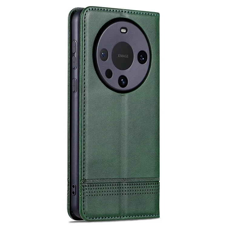 AZNS Per Huawei Mate 60 Pro Case Custodia a Portafoglio Magnetica in Pelle - Verde