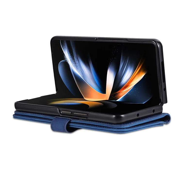 AZNS For Samsung Galaxy Z Fold5 5G Case Wallet PU Leather Phone Cover - Blue